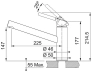 Смеситель Franke Orbit с поворотным изливом, серый камень