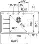 Мойка Franke CNG 611/211-62 TL, чаша справа, белый