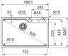 Мойка Franke UBG 610-72 грифельный серый стоп-вентиль