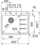 Мойка Franke CNG 611/211-62 TL, чаша слева, белый