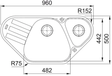 Мойка Franke AZG 661-E, бежевый