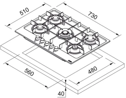 Варочная панель Franke FHMA 755 4G DC XS