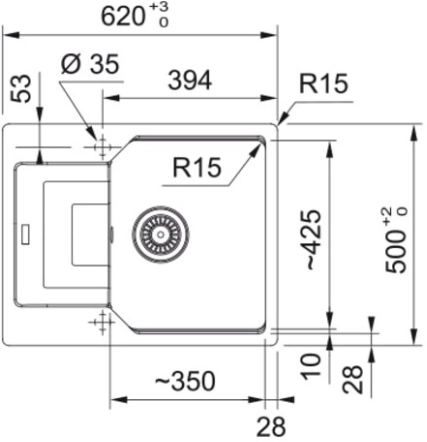 Мойка Franke UBG 611-62, бежевый