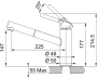 Смеситель Franke Orbit с выдвижным шлангом, хром/белый