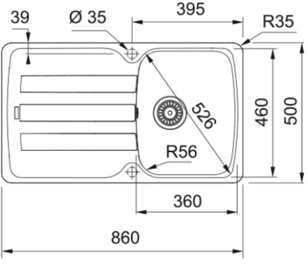 Мойка Franke AZG 611-86, оникс