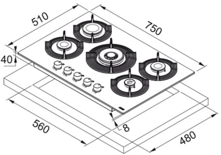 Варочная панель Franke FHMF 755 4G DC C BK