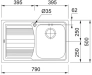 Мойка Franke LLL 611, крыло слева