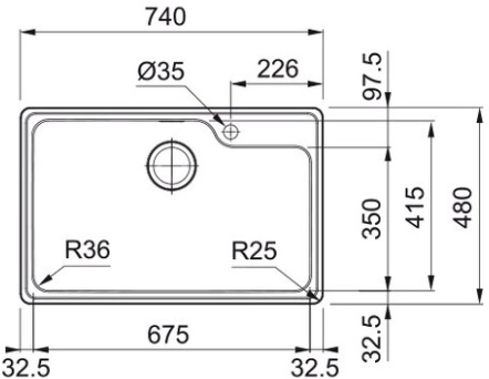 Мойка Franke BELL BCХ 610-74 TL 