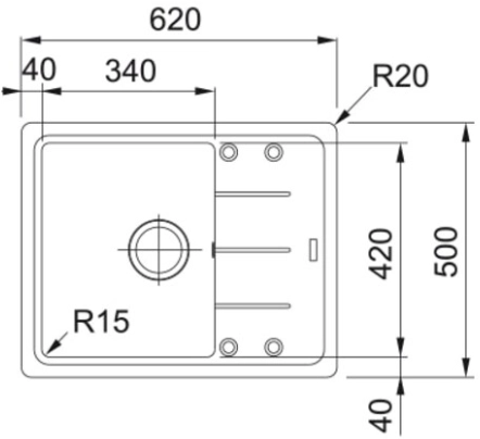 Мойка Franke BFG 611C, сахара