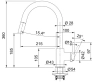 Смеситель Franke Lina с выдвижным шлангом, черный