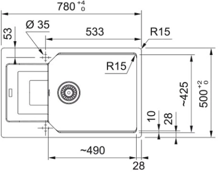 Мойка Franke UBG 611-78L, сахара