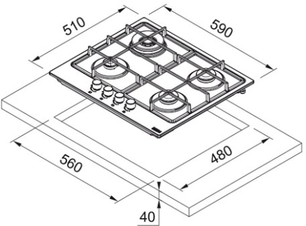 Варочная панель Franke FHSM 604 4G XS C