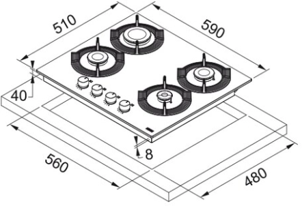 Варочная панель Franke FHMF 604 4G C WH