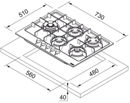 Варочная панель Franke FHMA 755 4G DCL OA C