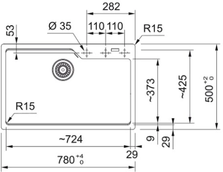 Мойка Franke UBG 610-78, оникс