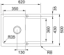 Мойка Franke OID 611-62, белый