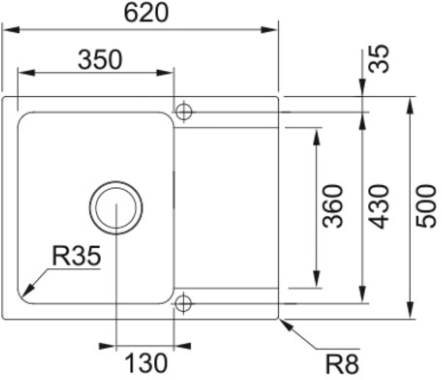 Мойка Franke OID 611-62, белый