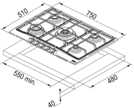 Варочная панель Franke FHCL 755 4G TC PW C