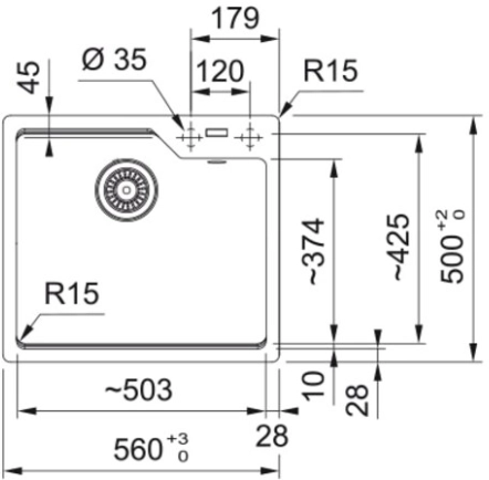 Мойка Franke UBG 610-56, миндаль