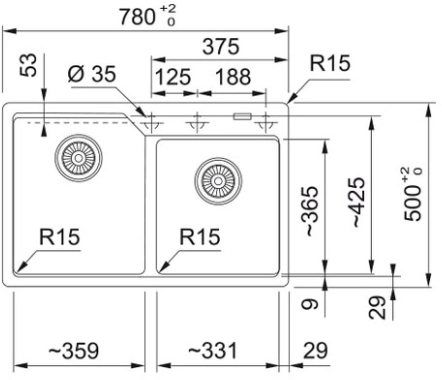 Мойка Franke UBG 620-43-33 черный матовый