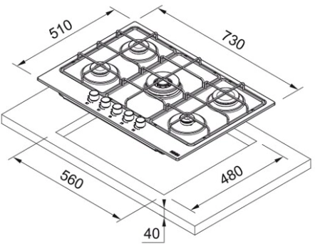 Варочная панель Franke FHSM 755 4G DC XS C