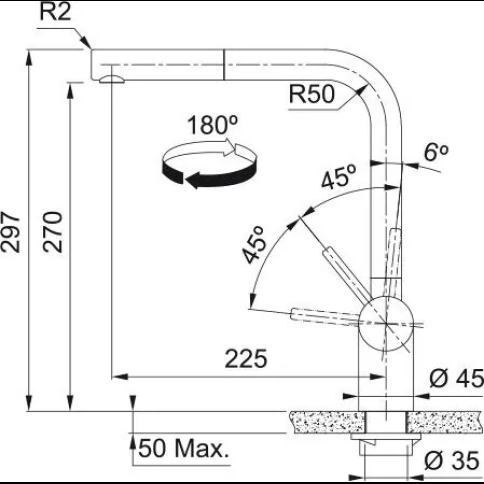 Смеситель Franke Atlas Neo Nozzle Window Side HP SS