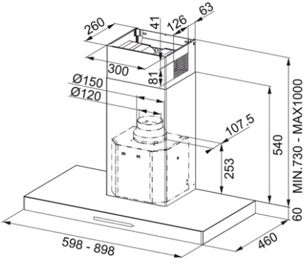 Вытяжка Franke FCR 925 TC BK XS