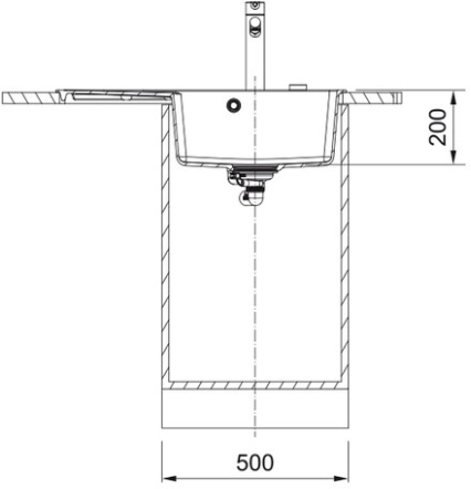 Мойка Franke CNG 611/211-78 TL, чаша справа, черный