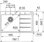 Мойка Franke CNG 611/211-78 TL, чаша слева, белый