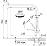 Смеситель Franke Atlas Neo с поворотным изливом, нержавеющая сталь