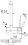 Смеситель Franke Atlas Neo с выдвижным шлангом, нержавеющая сталь