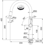 Смеситель Franke Pescara ПН, черный