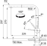 Смеситель Franke Atlas Neo с выдвижным шлангом, чёрный industrial