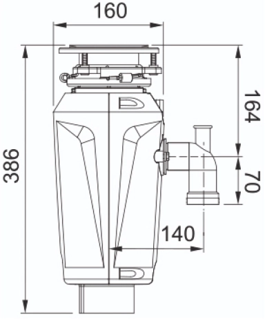 Измельчитель пищевых отходов Franke SLIM 125